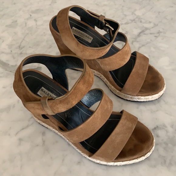 Balenciaga Suede Platform Sandals - Picture 12 of 13